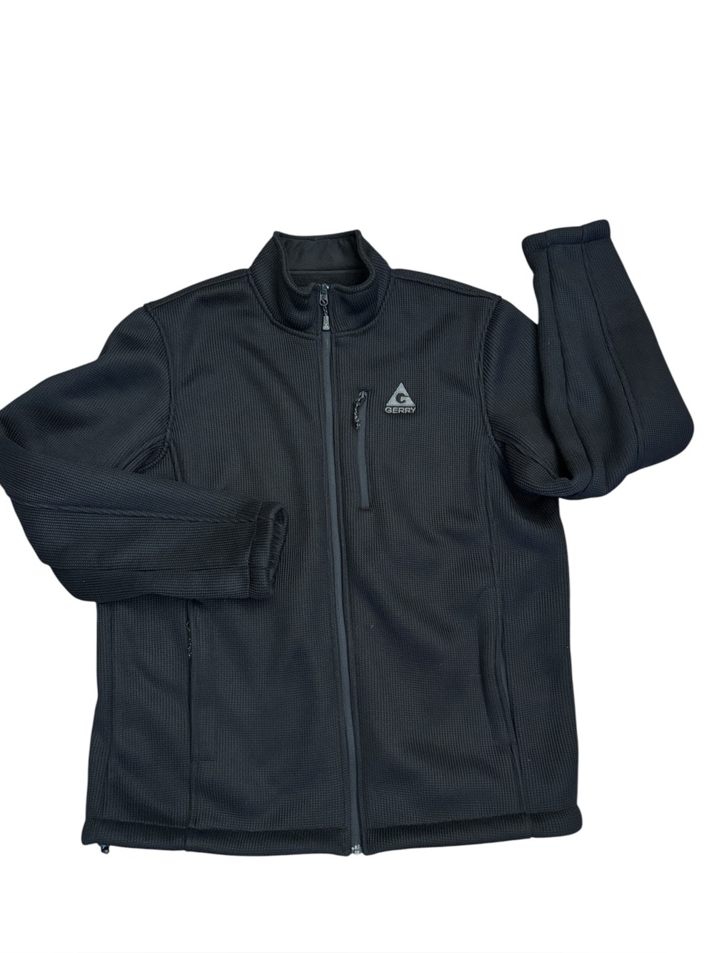 Gerry BaseCamp Black Full Zip Knit Heavyweight Jacket Size XL